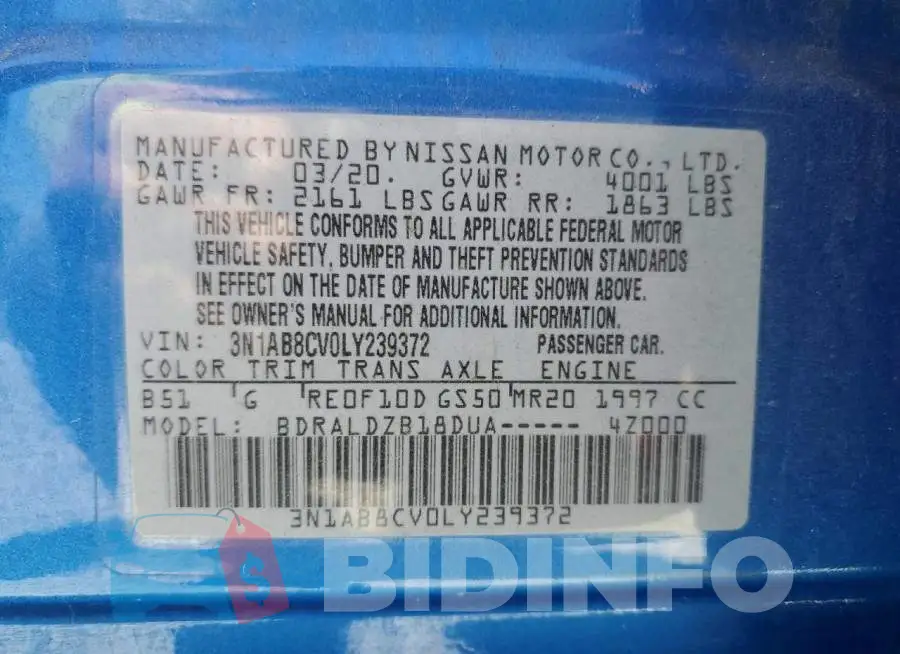 3N1AB8CV0LY239372 Photo# 12