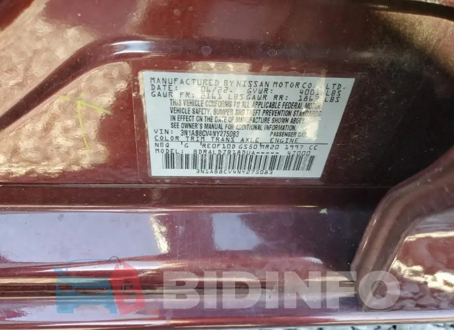 3N1AB8CV4NY275083 Photo# 12