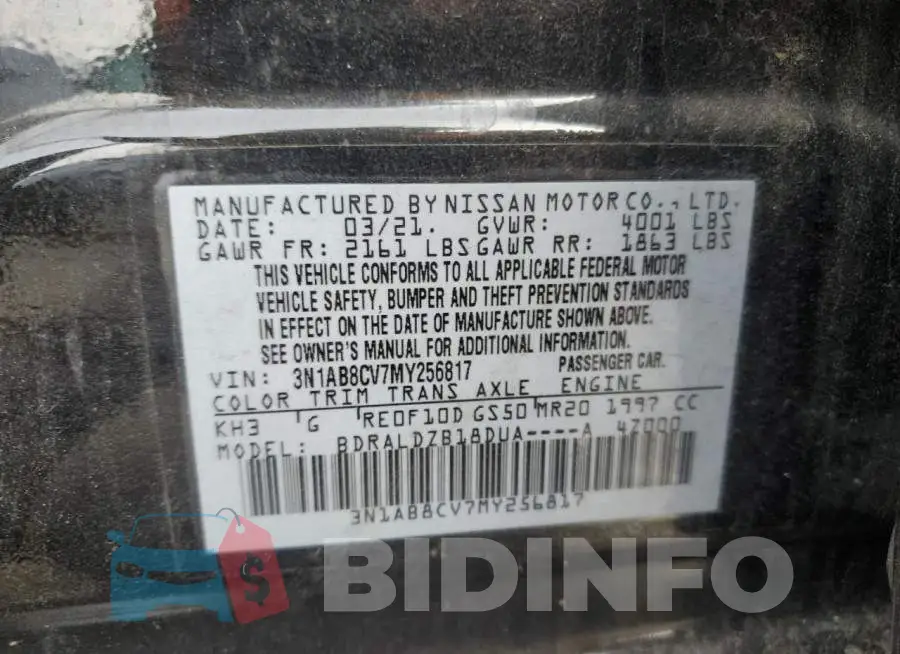 3N1AB8CV7MY256817 Photo# 12