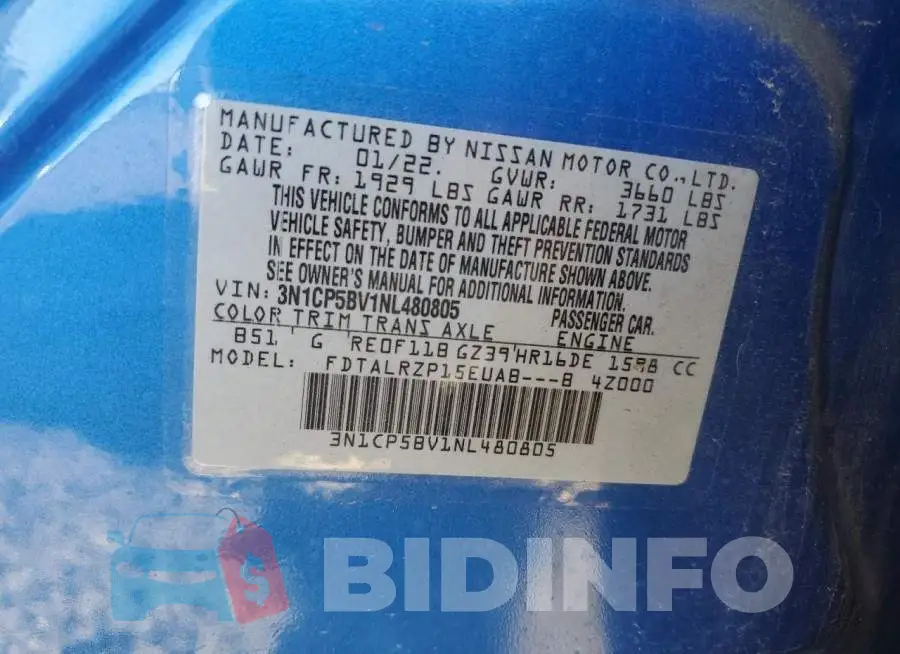 3N1CP5BV1NL480805 Photo# 12