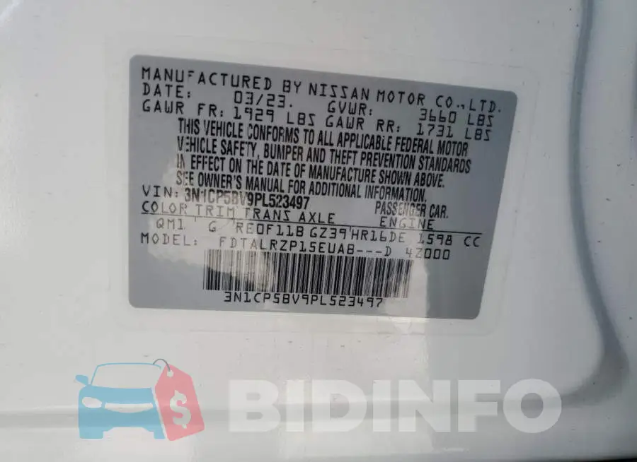 3N1CP5BV9PL523497 Photo# 12
