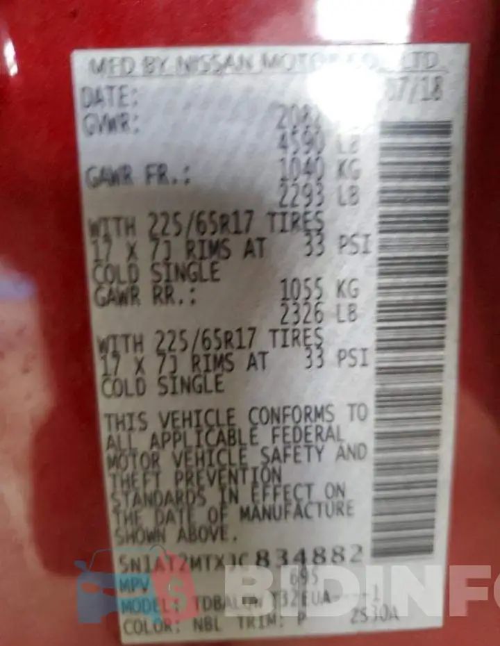 5N1AT2MTXJC834882 Photo# 13