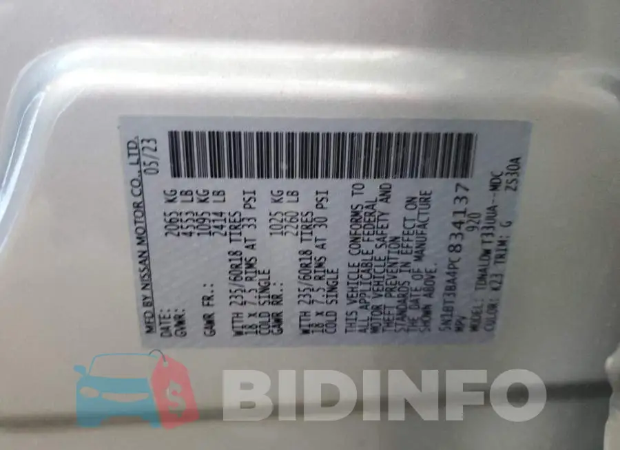 5N1BT3BA4PC834137 Photo# 13
