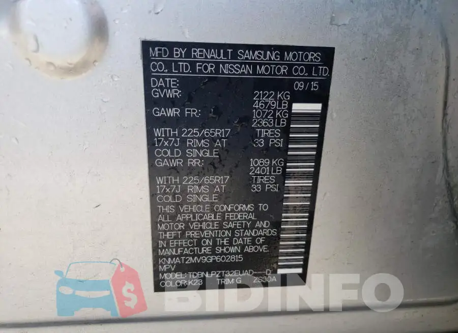 KNMAT2MV9GP602815 Photo# 13