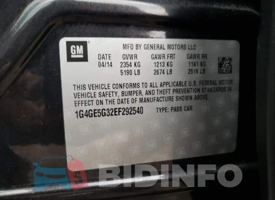 1G4GE5G32EF292540 Photo# 12