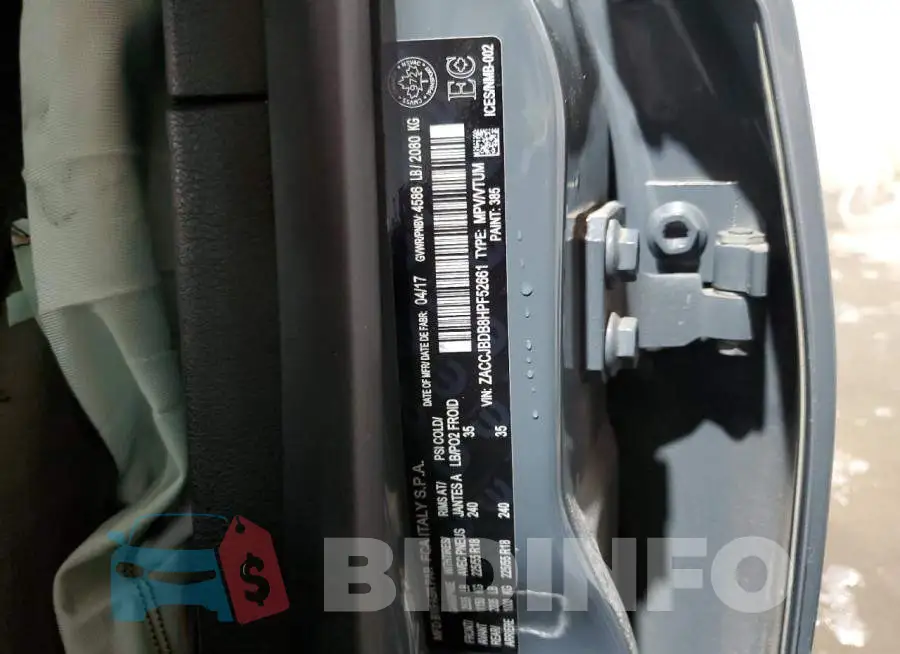ZACCJBDB8HPF52661 Photo# 13