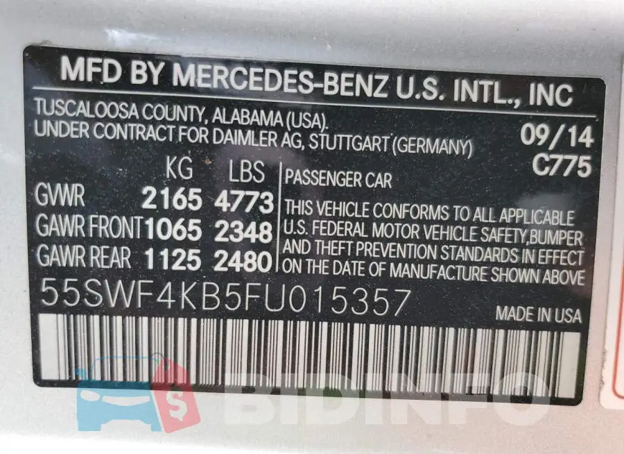 55SWF4KB5FU015357 Photo# 13
