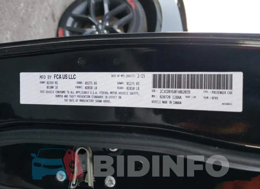 2C3CDXCT5MH674943 Photo# 12