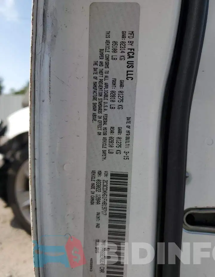 2C3CDXHG1FH819717 Photo# 12