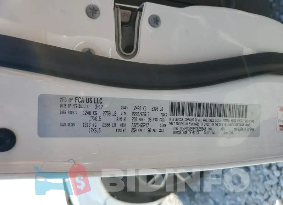 3C4PDCAB9HT629940 Photo# 12