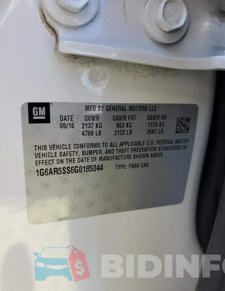 1G6AR5SS6G0185044 Photo# 12
