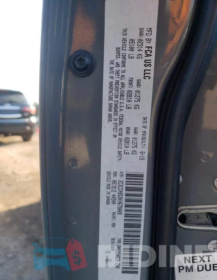 2C3CCABG3KH679009 Photo# 12