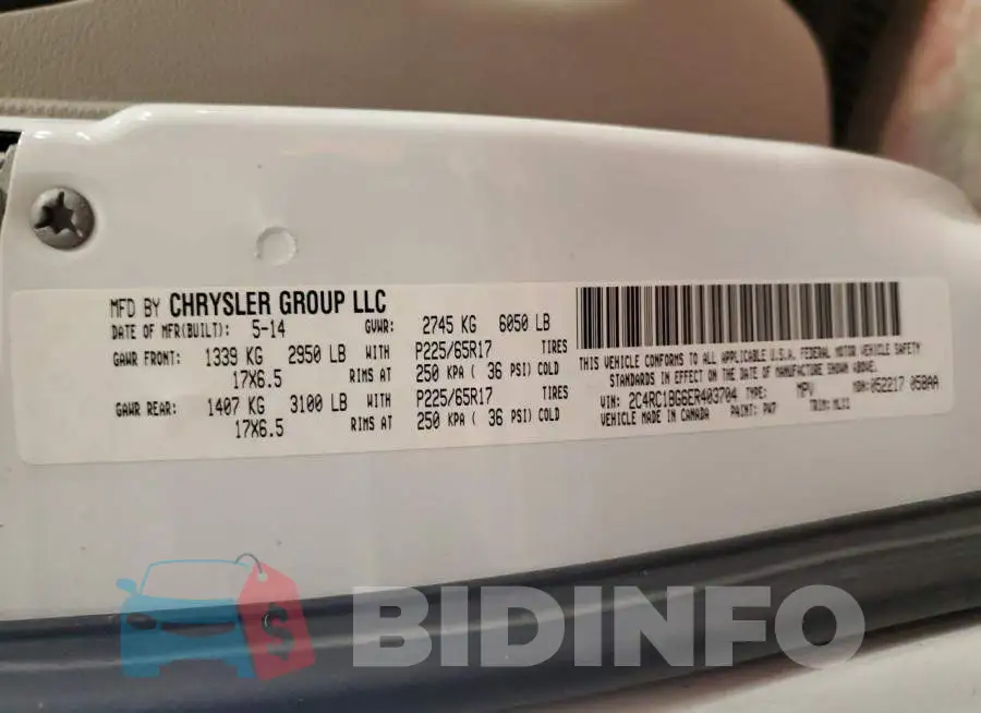 2C4RC1BG6ER403704 Photo# 14