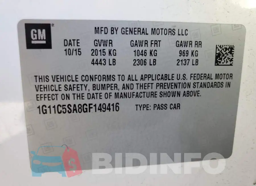 1G11C5SA8GF149416 Photo# 12