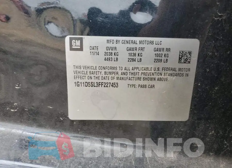 1G11D5SL3FF227453 Photo# 12