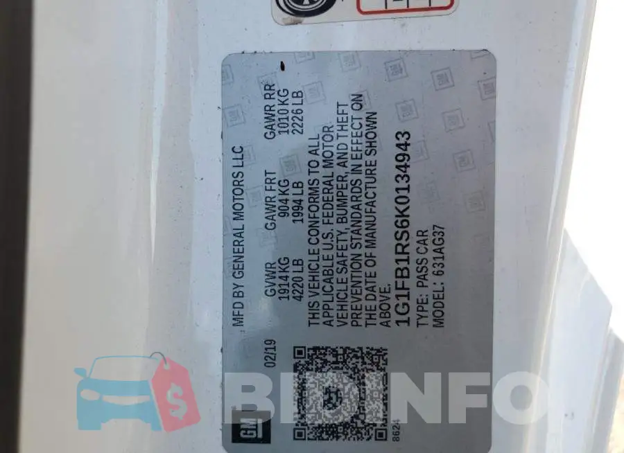 1G1FB1RS6K0134943 Photo# 12