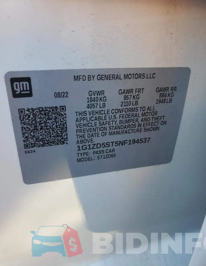 1G1ZD5ST5NF194537 Photo# 13
