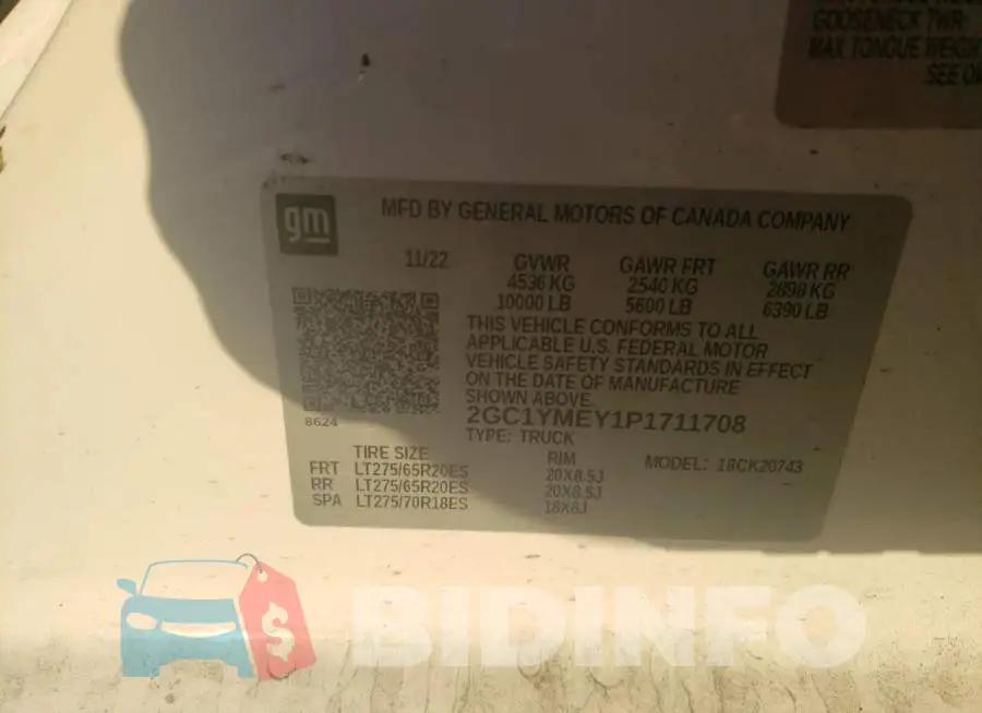 2GC1YMEY1P1711708 Photo# 12