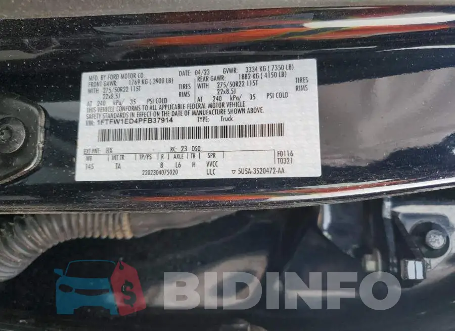 1FTFW1ED4PFB37914 Photo# 13