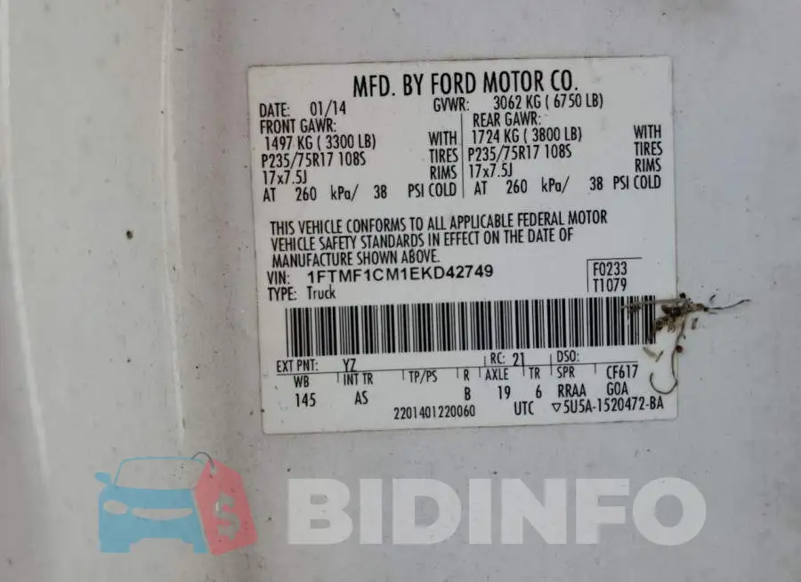 1FTMF1CM1EKD42749 Photo# 12