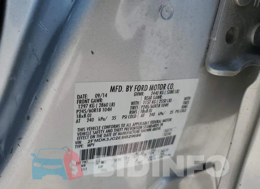 2FMDK3JC2EBB29686 Photo# 12
