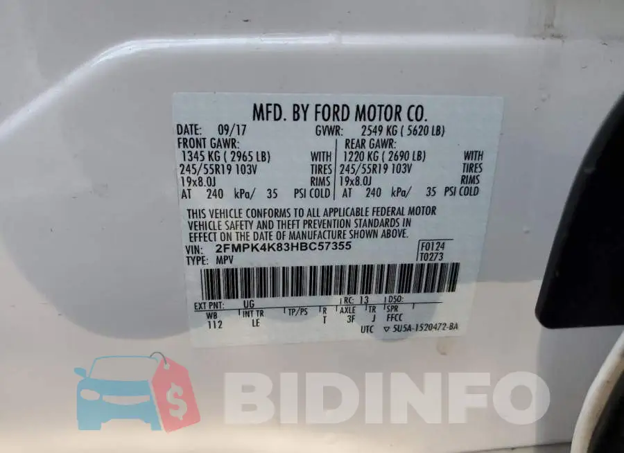 2FMPK4K83HBC57355 Photo# 12