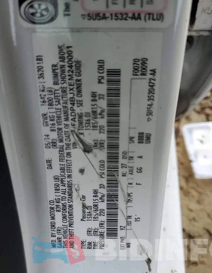 3FADP4BJXEM240001 Photo# 13