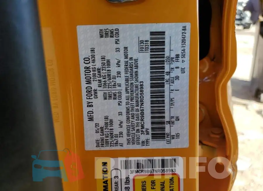 3FMCR9B67NRD58983 Photo# 13