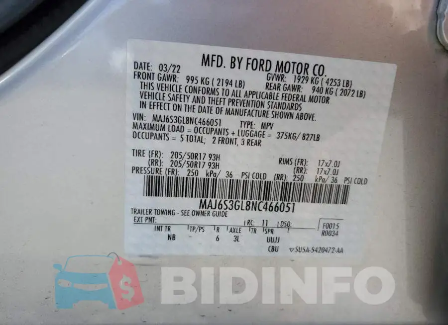 MAJ6S3GL8NC466051 Photo# 13