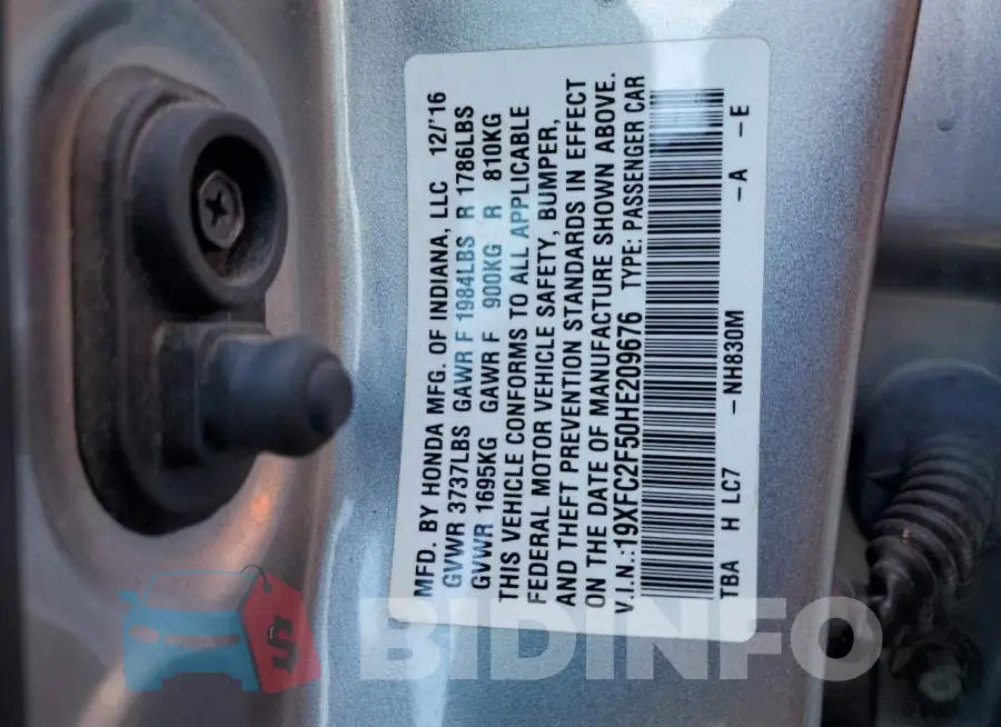 19XFC2F50HE209676 Photo# 12