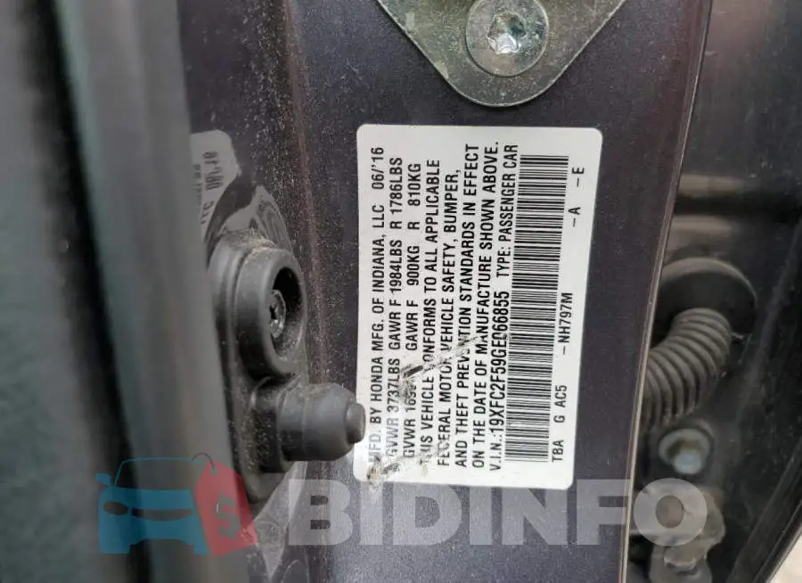 19XFC2F59GE066855 Photo# 12