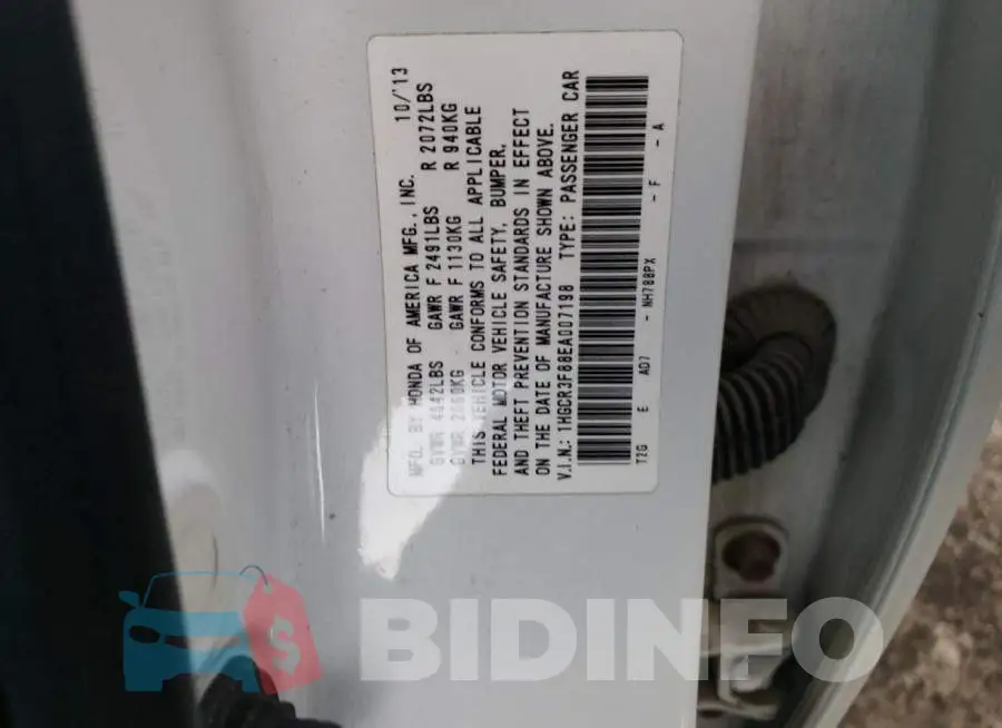 1HGCR3F88EA007198 Photo# 12