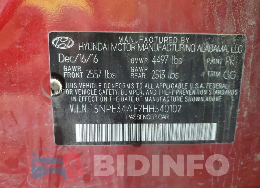 5NPE34AF2HH540102 Photo# 13