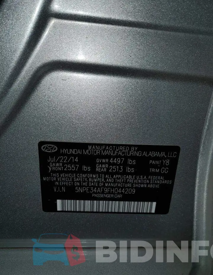 5NPE34AF9FH044209 Photo# 12
