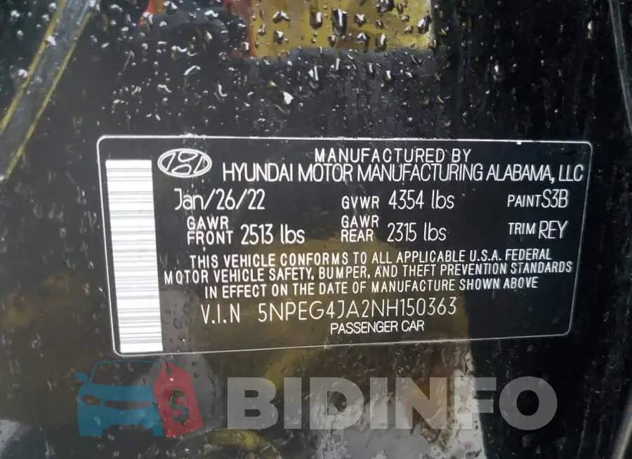 5NPEG4JA2NH150363 Photo# 12