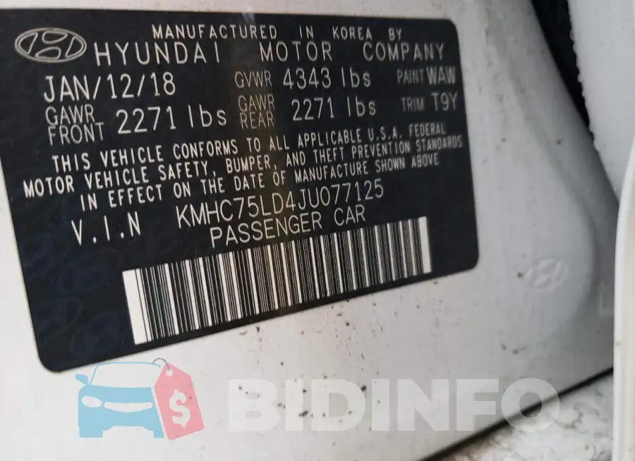 KMHC75LD4JU077125 Photo# 12