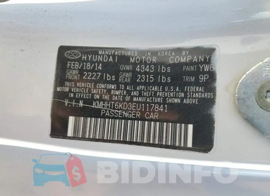 KMHHT6KD3EU117841 Photo# 12