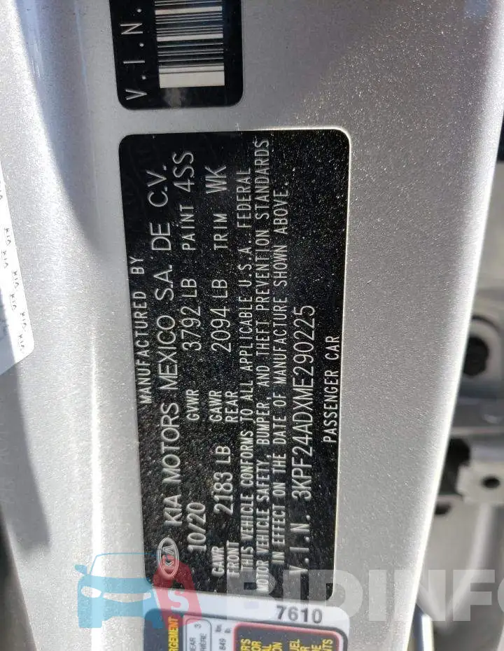 3KPF24ADXME290225 Photo# 13
