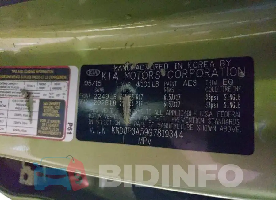 KNDJP3A59G7819344 Photo# 12