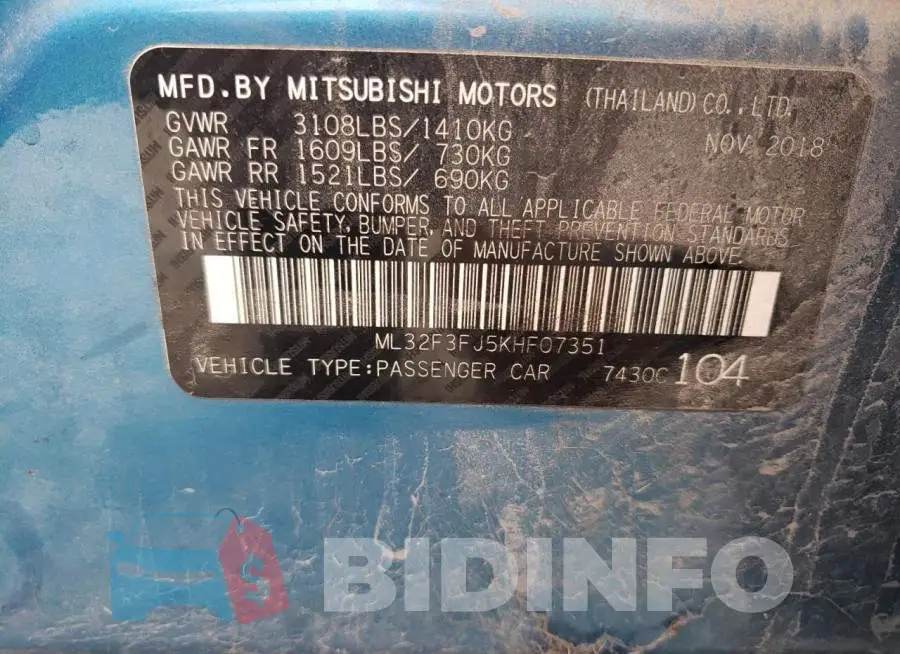 ML32F3FJ5KHF07351 Photo# 12