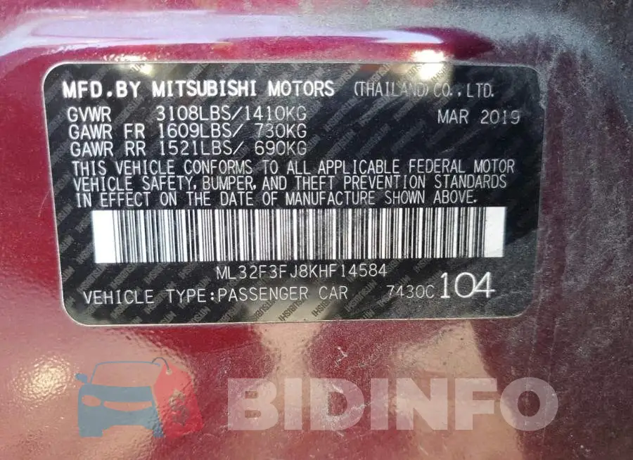 ML32F3FJ8KHF14584 Photo# 13