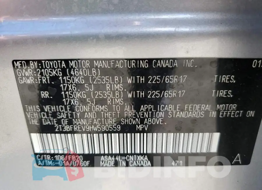 2T3BFREV9HW590559 Photo# 13
