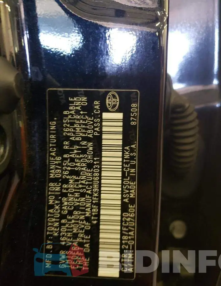4T1BF1FK9HU680311 Photo# 12