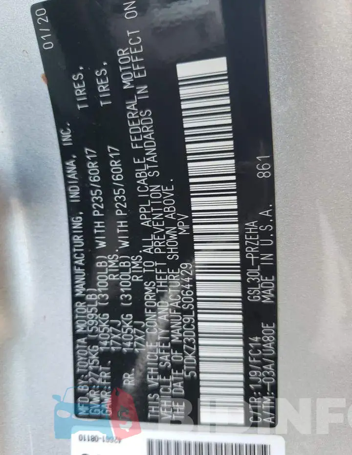 5TDKZ3DC9LS064429 Photo# 13