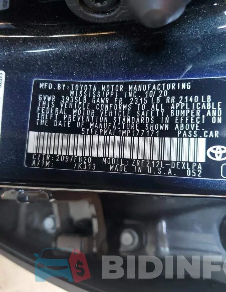 5YFEPMAE1MP177171 Photo# 12