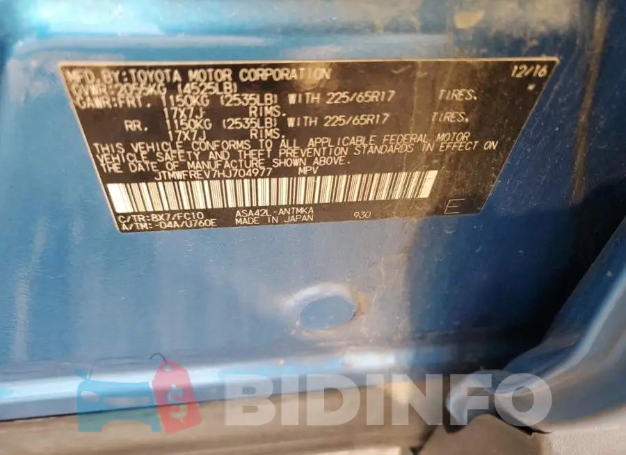 JTMWFREV7HJ704977 Photo# 13