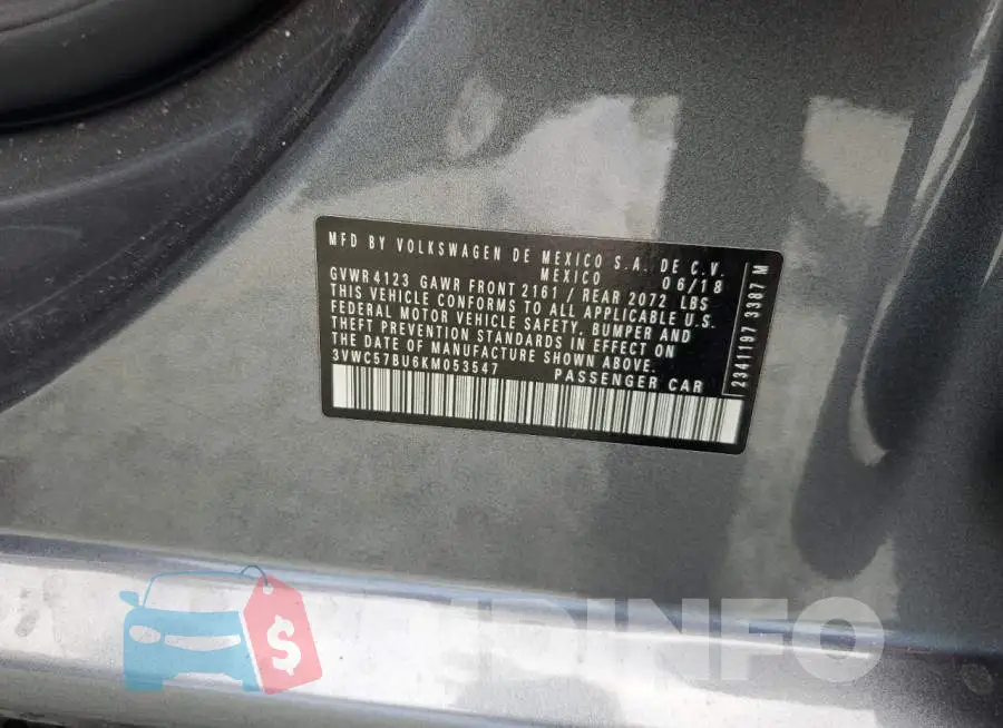 3VWC57BU6KM053547 Photo# 13
