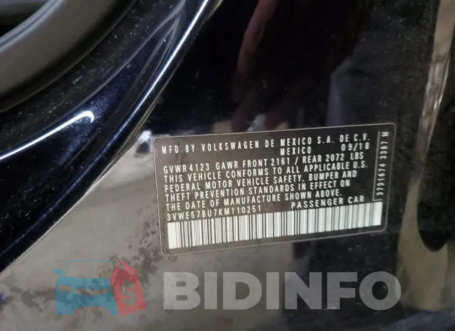 3VWE57BU7KM110251 Photo# 12