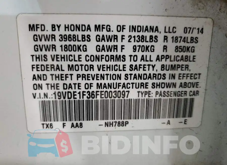 19VDE1F36FE003097 Photo# 12