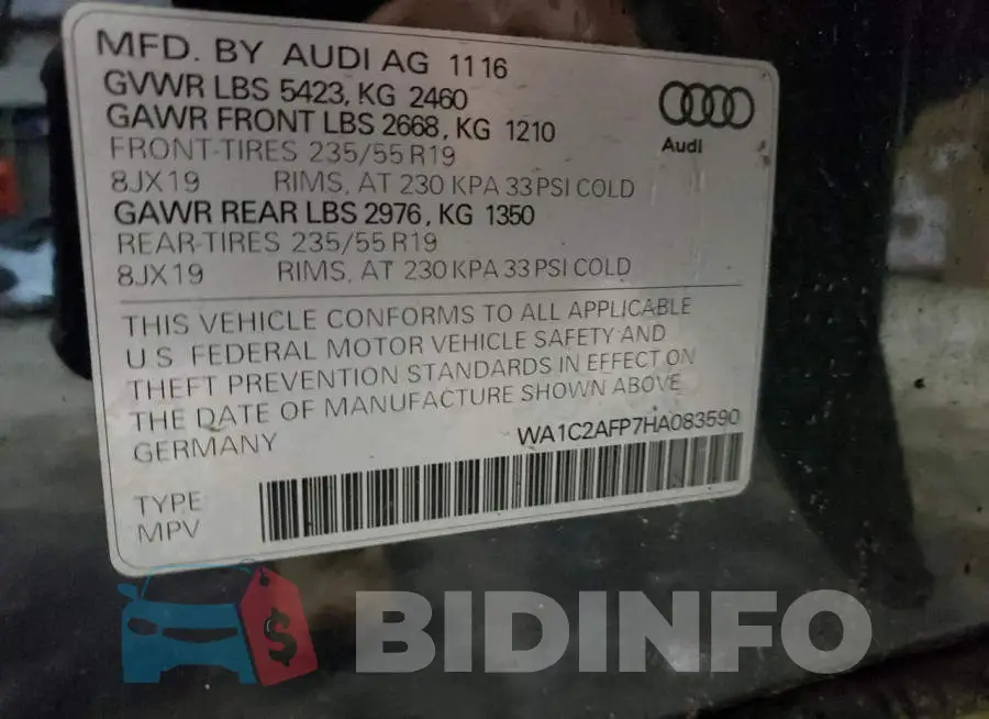 WA1C2AFP7HA083590 Photo# 14